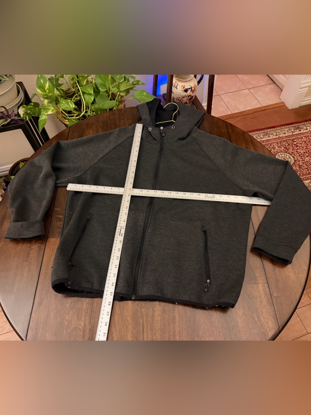 32 Degrees Men's Charcoal Gray Full-Zip Hooded Jacket
